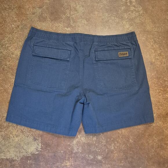 Filson Dry Falls Shorts Men's XL Serv Blue Durable Stretch Cotton Hiking New - Picture 2 of 9